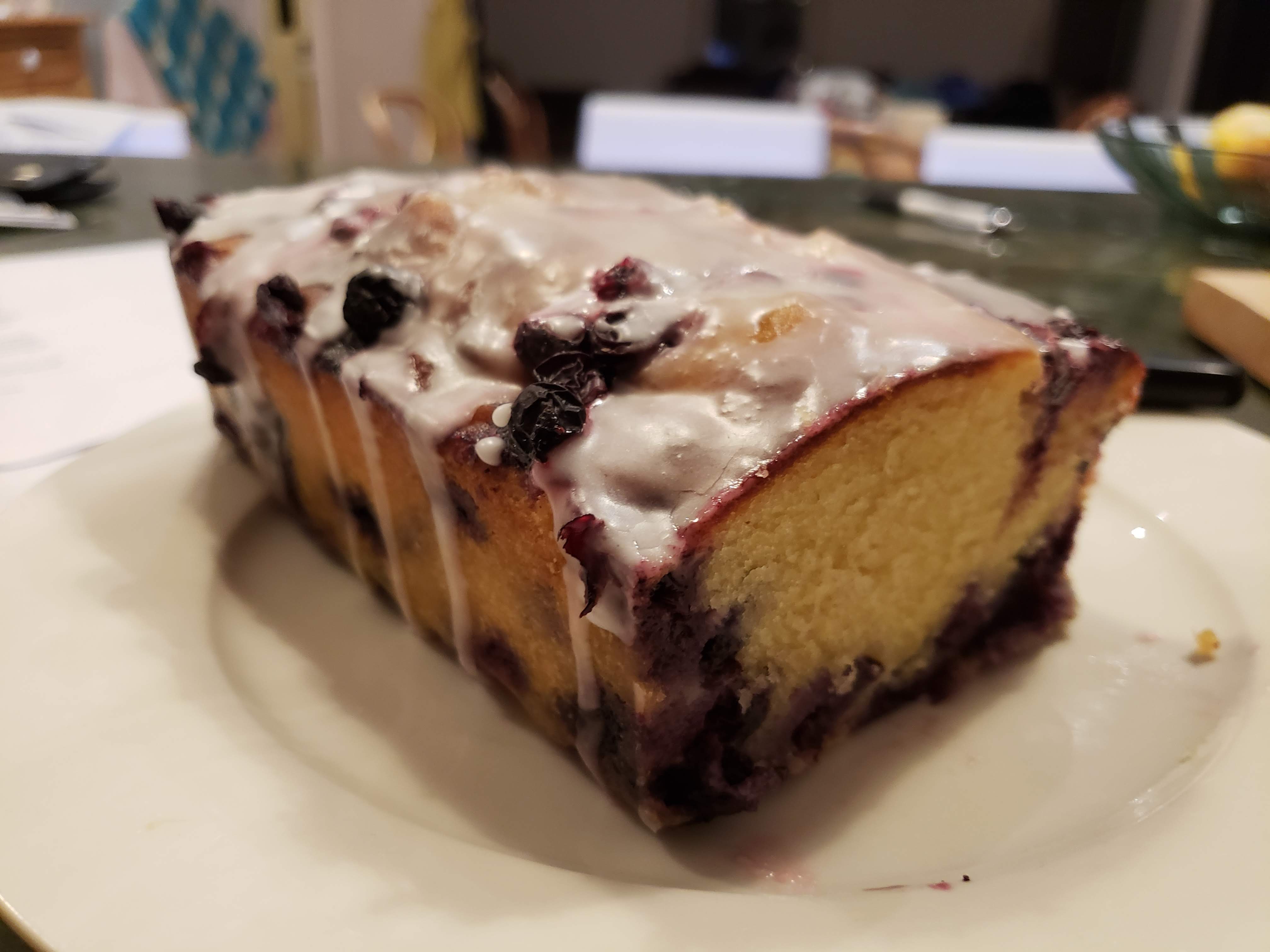 Blueberry, almond, and lemon cake