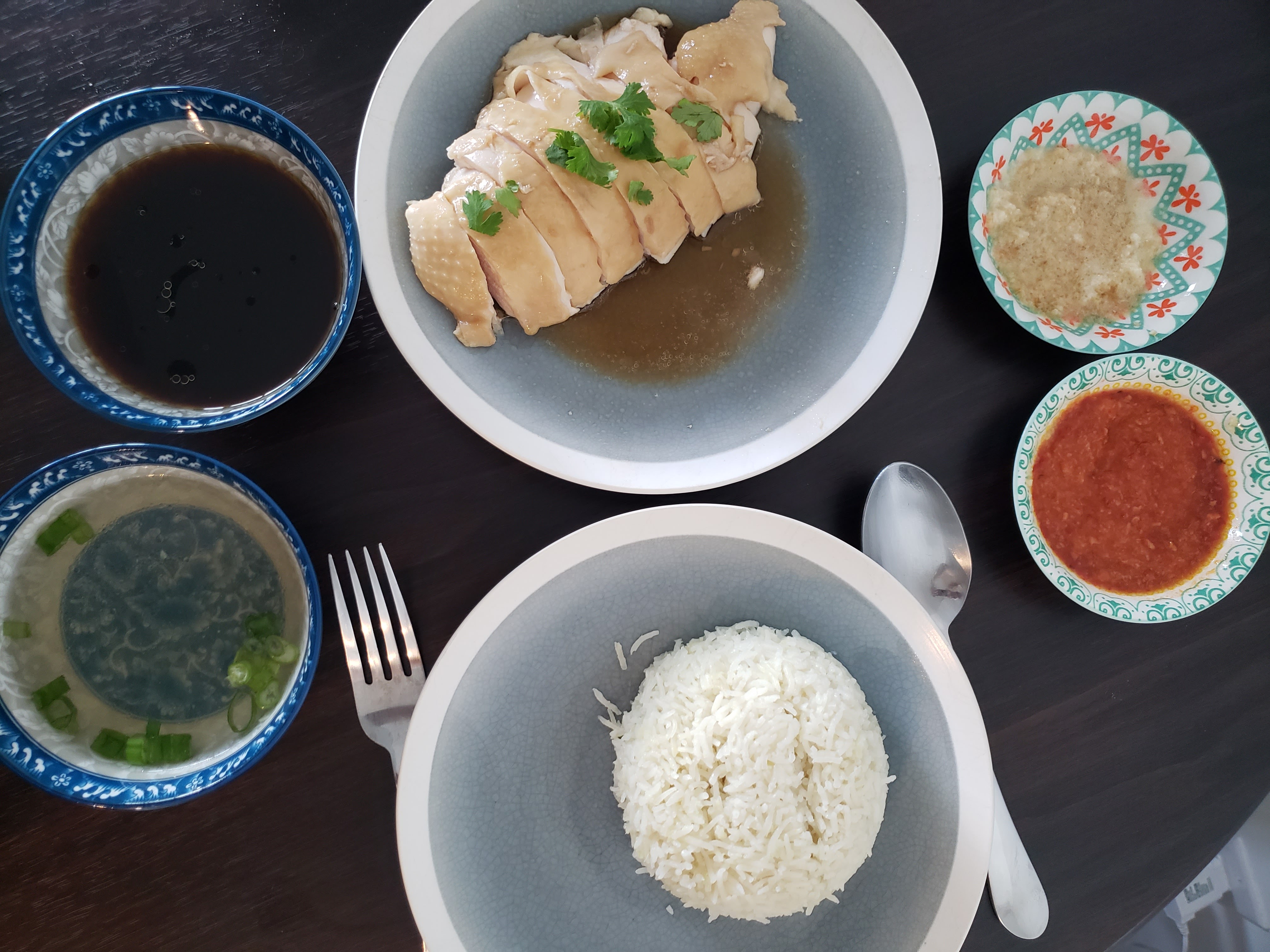 chicken rice serving