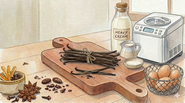 Burnt orange ice cream