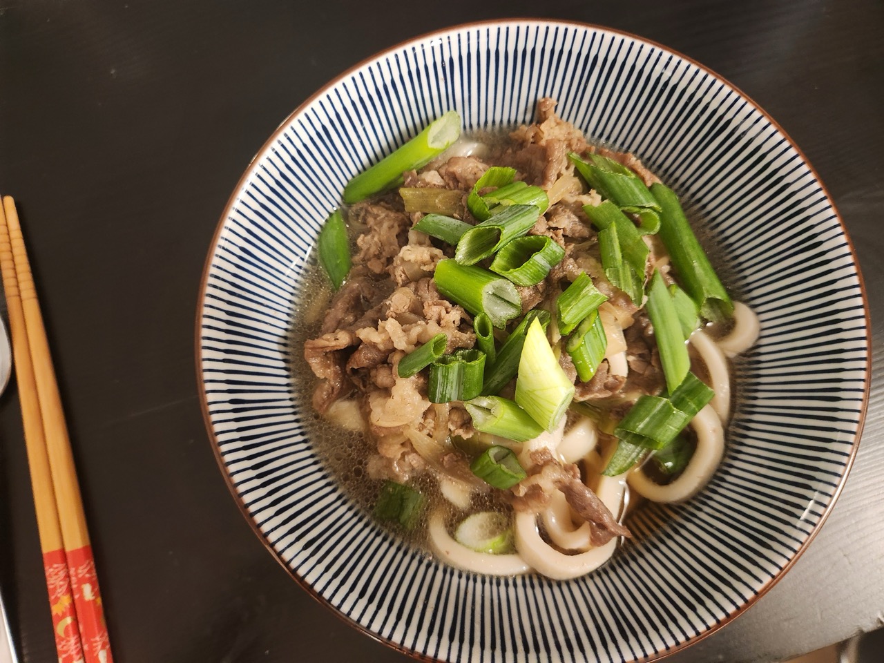 Handmade udon noodles