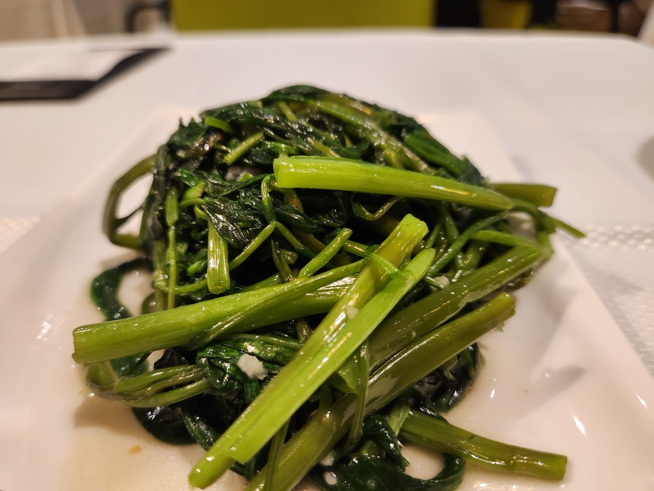 Kangkong in garlic sauce