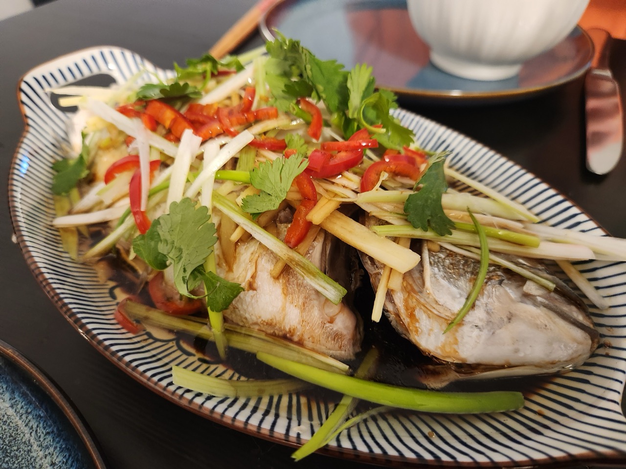 Cantonese-style whole steamed fish