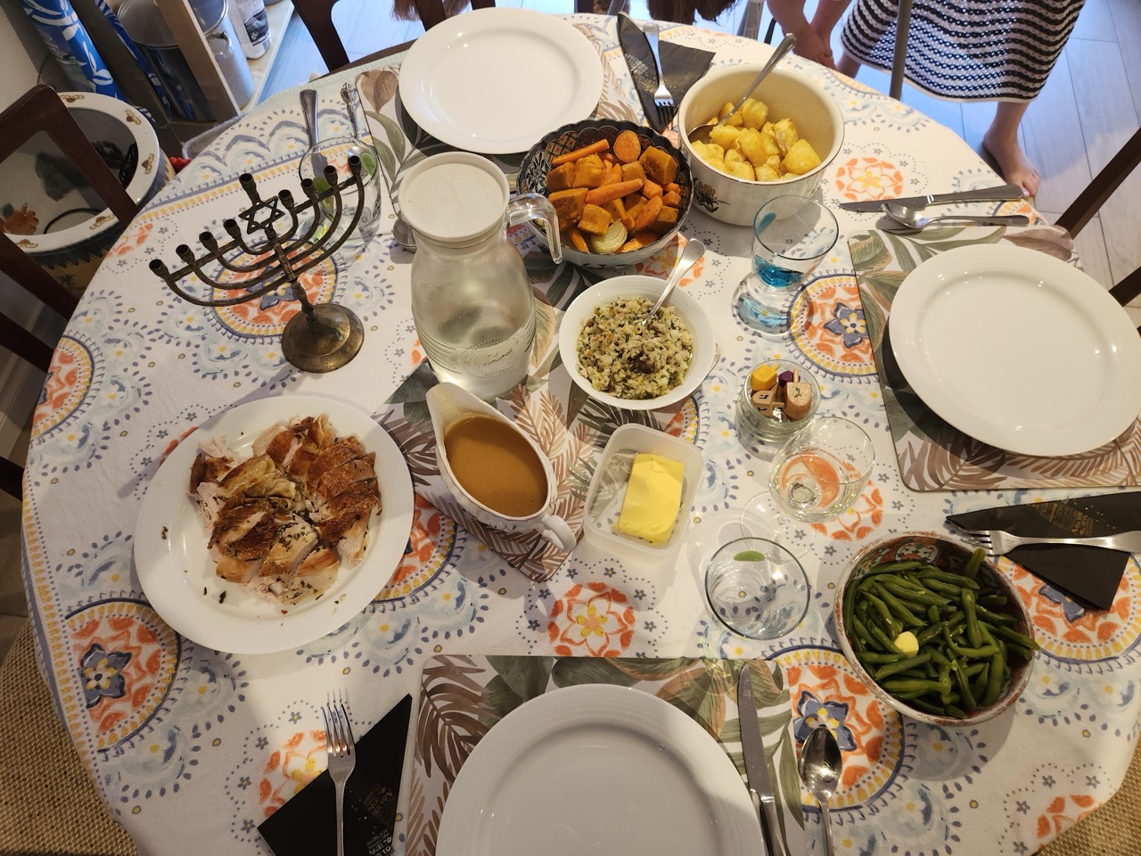 Spatchcocked roast turkey with stuffing